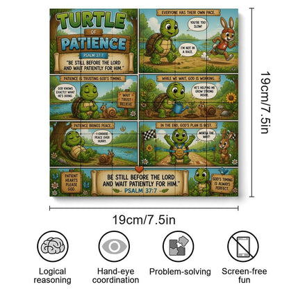Turtle of Patience – Building Block Puzzle Ornament - ClaimedbyGodDesigns
