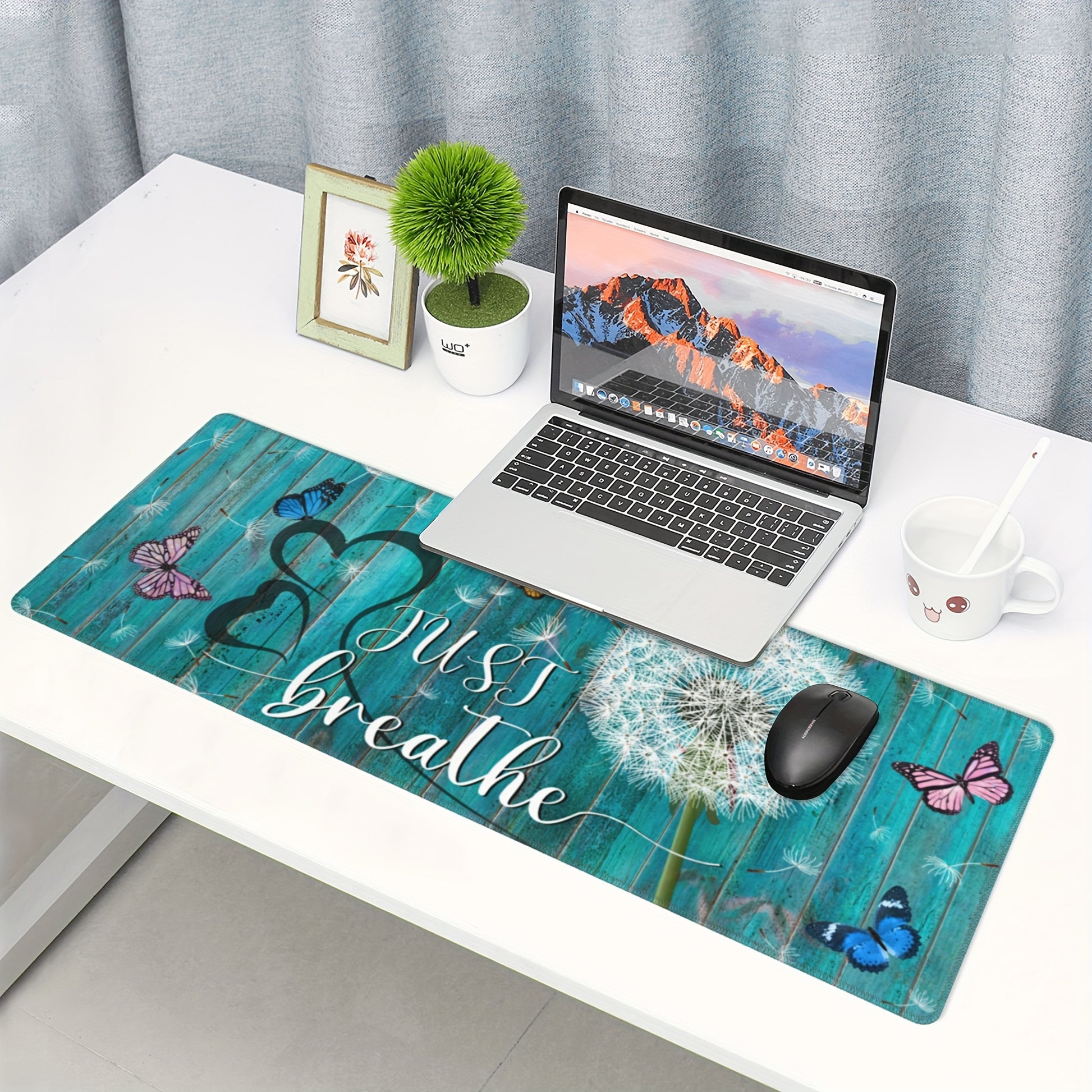 1PC Just Breathe/ It's A Good Day To Have A Good Day/ Live Like Someone Left The Gate Open Christian Computer Keyboard Mouse Pad, 11.8 X 31.5 Inch claimedbygoddesigns