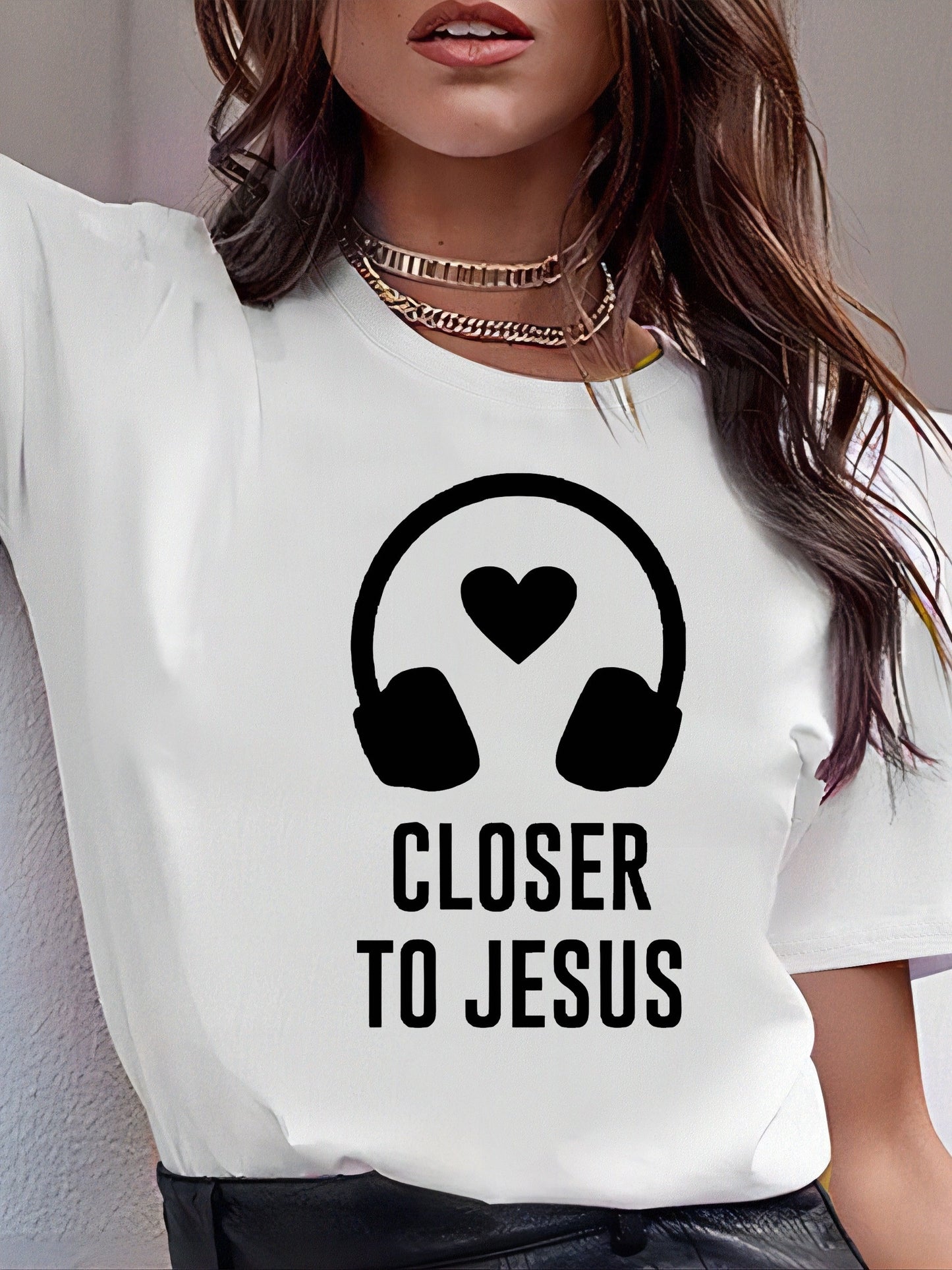 Closer To Jesus Women's Christian T-shirt claimedbygoddesigns