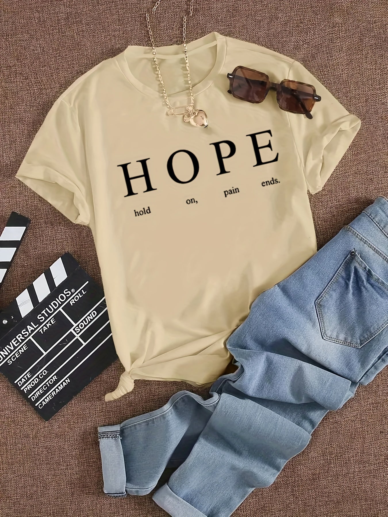 HOPE: Hold On Pain Ends Women's Christian T-shirt claimedbygoddesigns