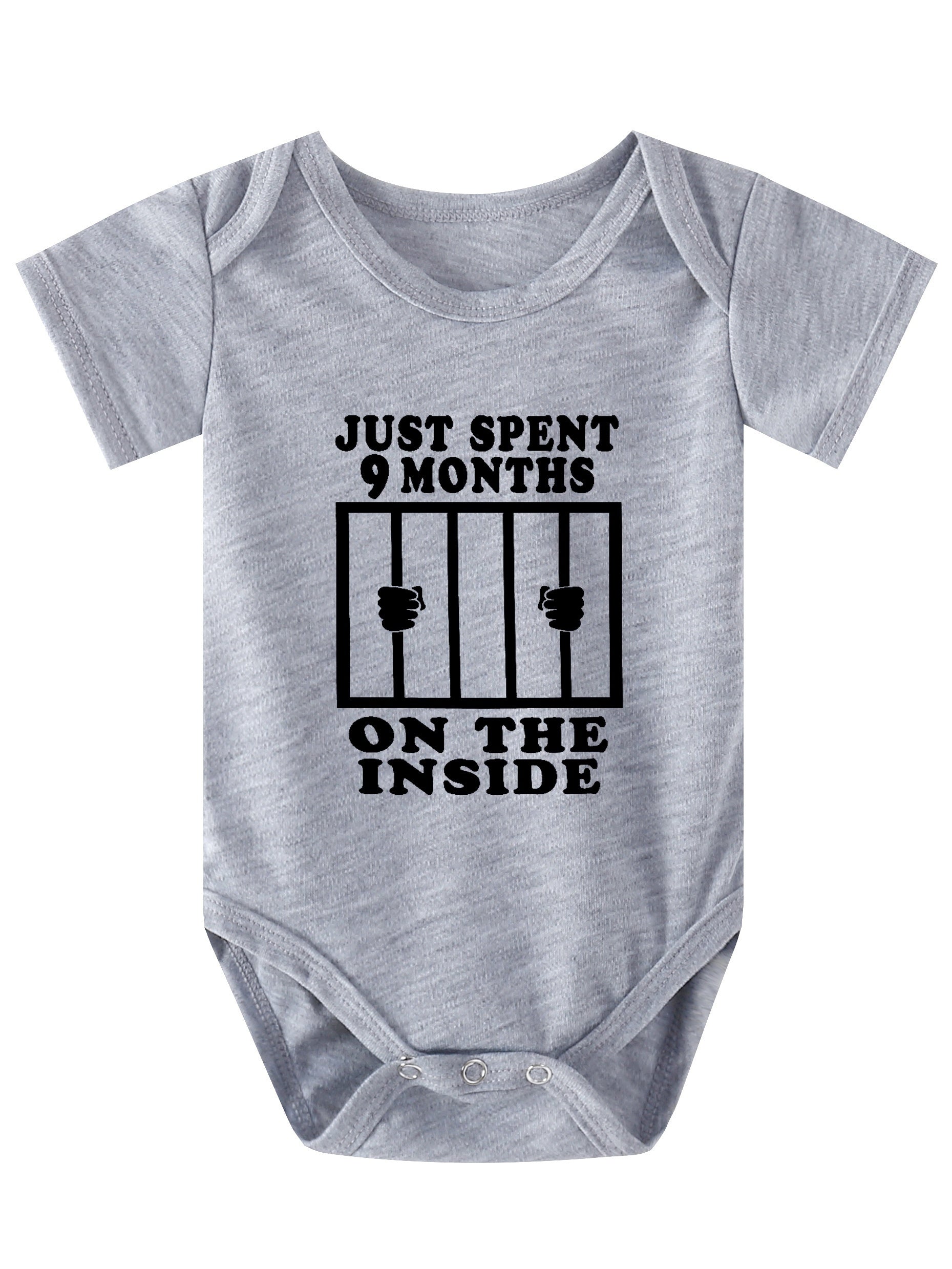 JUST SPENT 9 MONTHS ON THE INSIDE Christian Baby Onesie claimedbygoddesigns