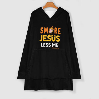 Smore Jesus Less Me Christian Wearable Oversized Sweater Blanket SALE-Personal Design