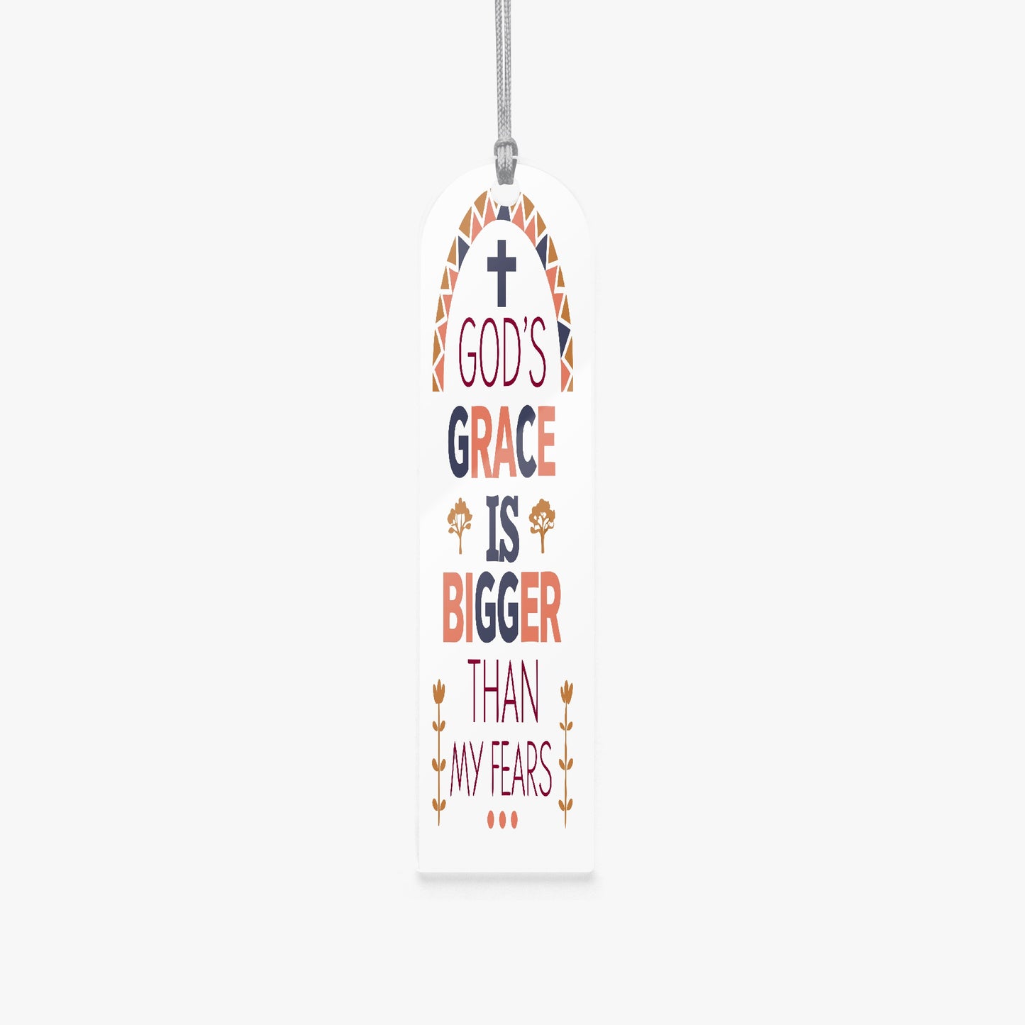 His Grace Christian Arch Acrylic Bookmark - ClaimedbyGodDesigns