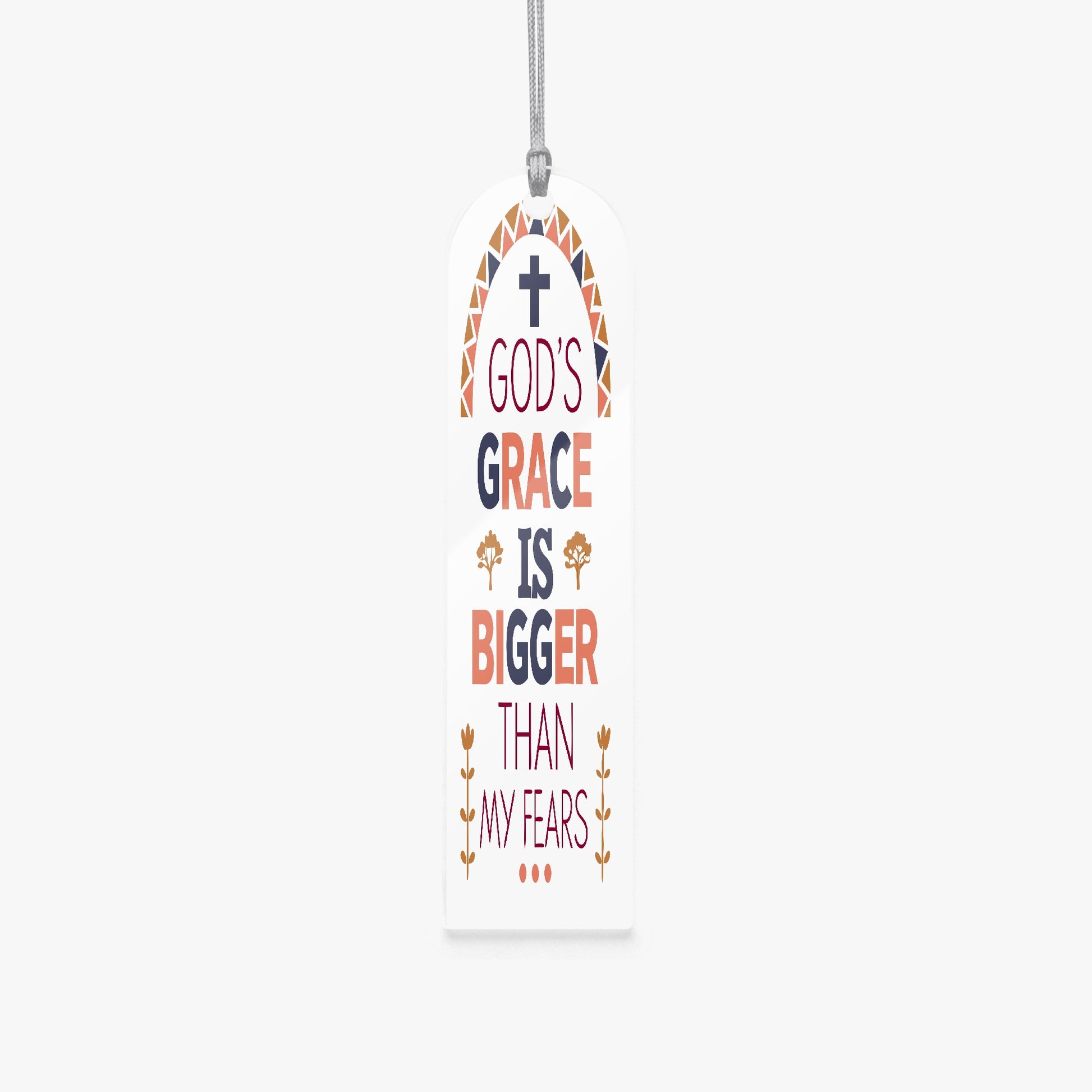 His Grace Christian Arch Acrylic Bookmark - ClaimedbyGodDesigns