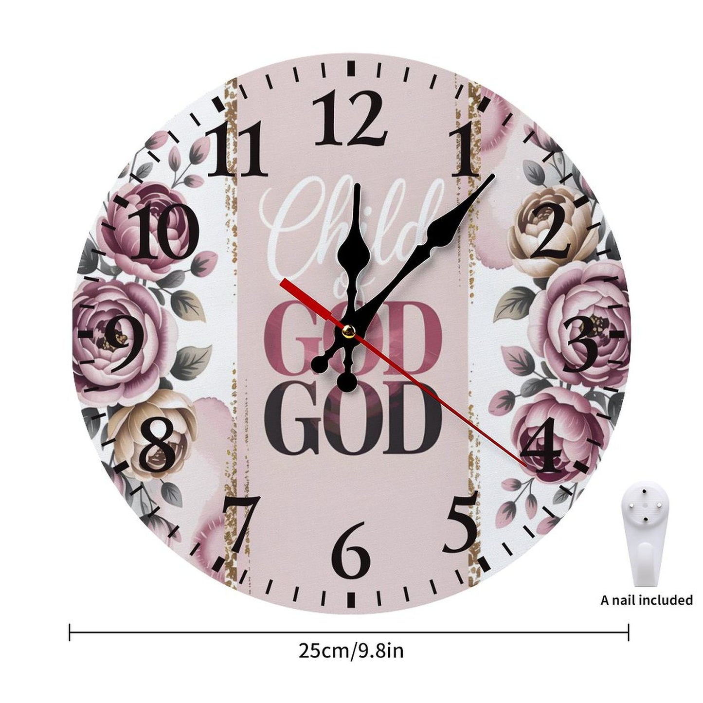 Child Of God Christian Modern Wooden Wall Clock