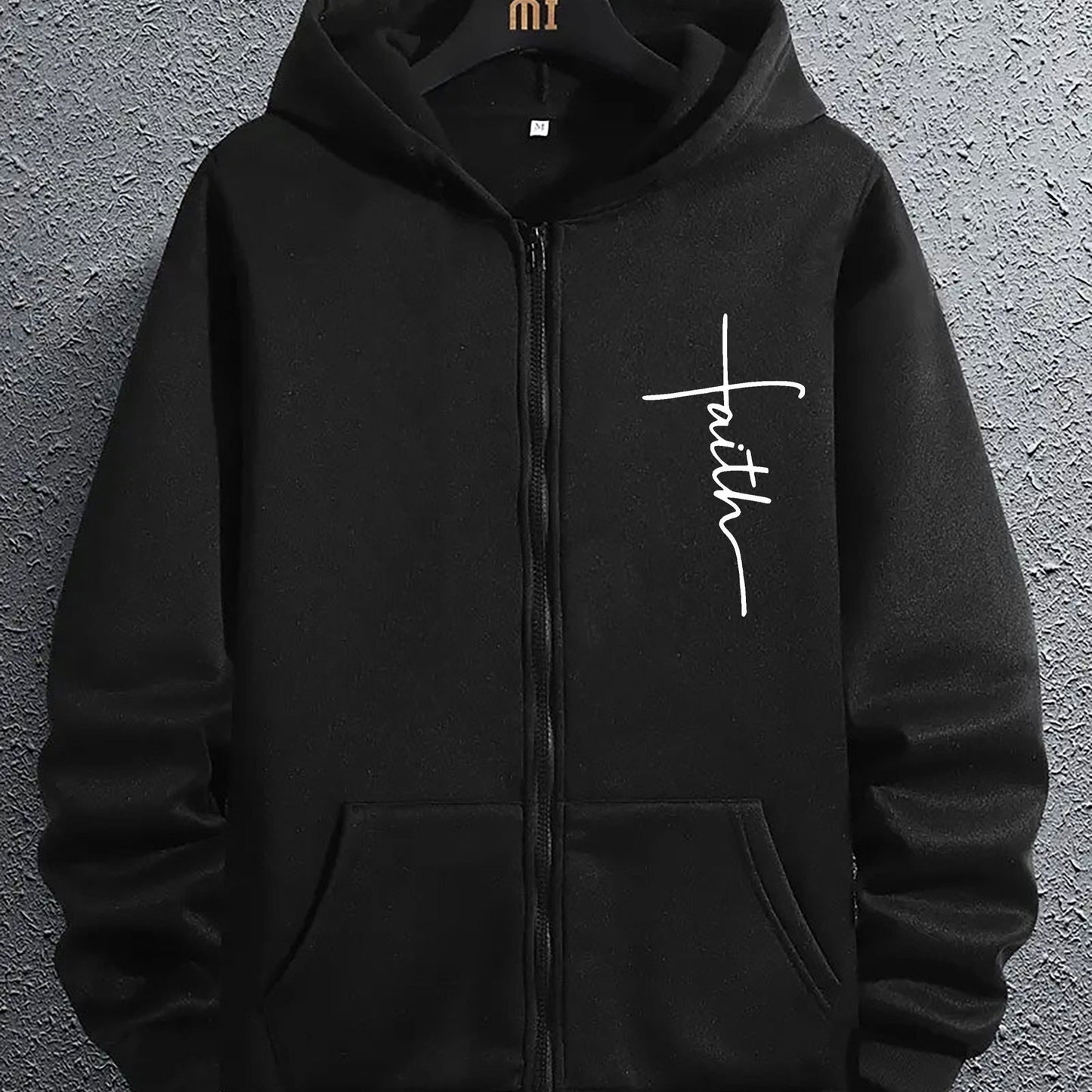 Faith Men's Christian Full Zip Hooded Sweatshirt claimedbygoddesigns