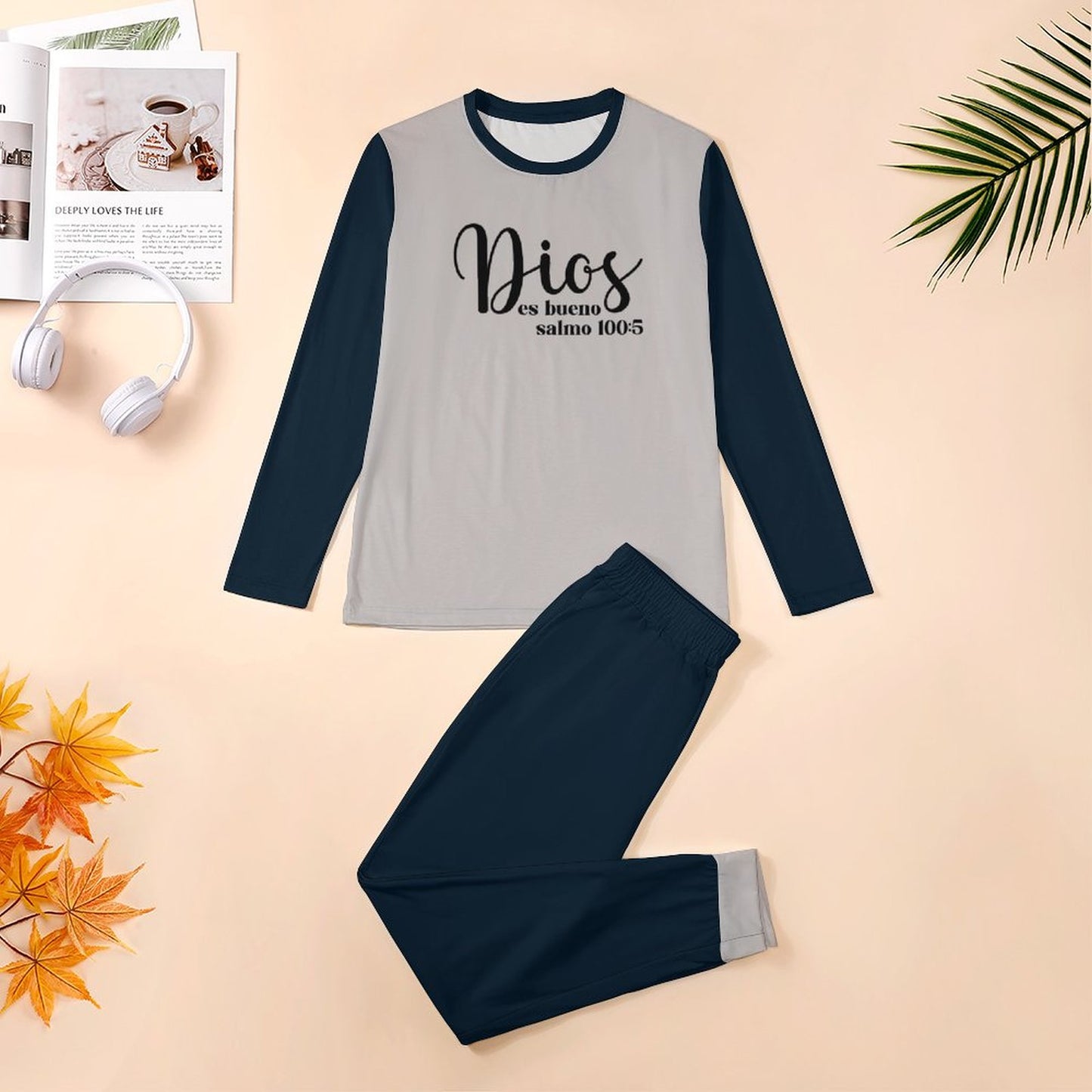 Dios Es Bueno Spanish Men's Christian Pajama Set