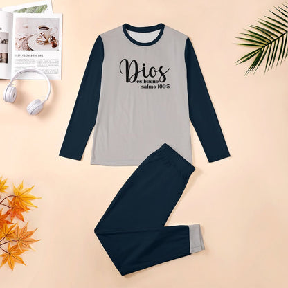 Dios Es Bueno Spanish Men's Christian Pajama Set