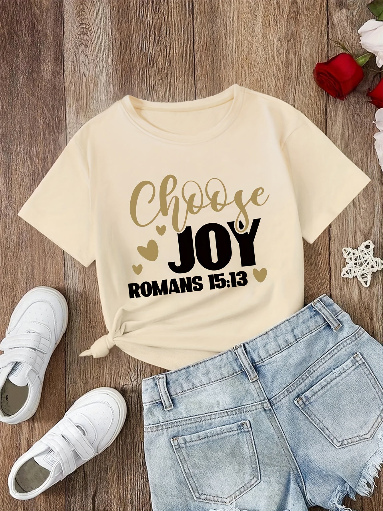 CHOOSE JOY Youth Christian T-shirt claimedbygoddesigns