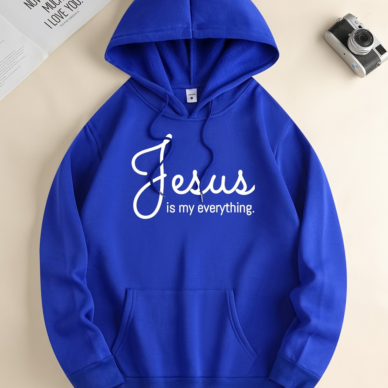 JESUS Is My Everything Unisex Christian Pullover Hooded Sweatshirt claimedbygoddesigns