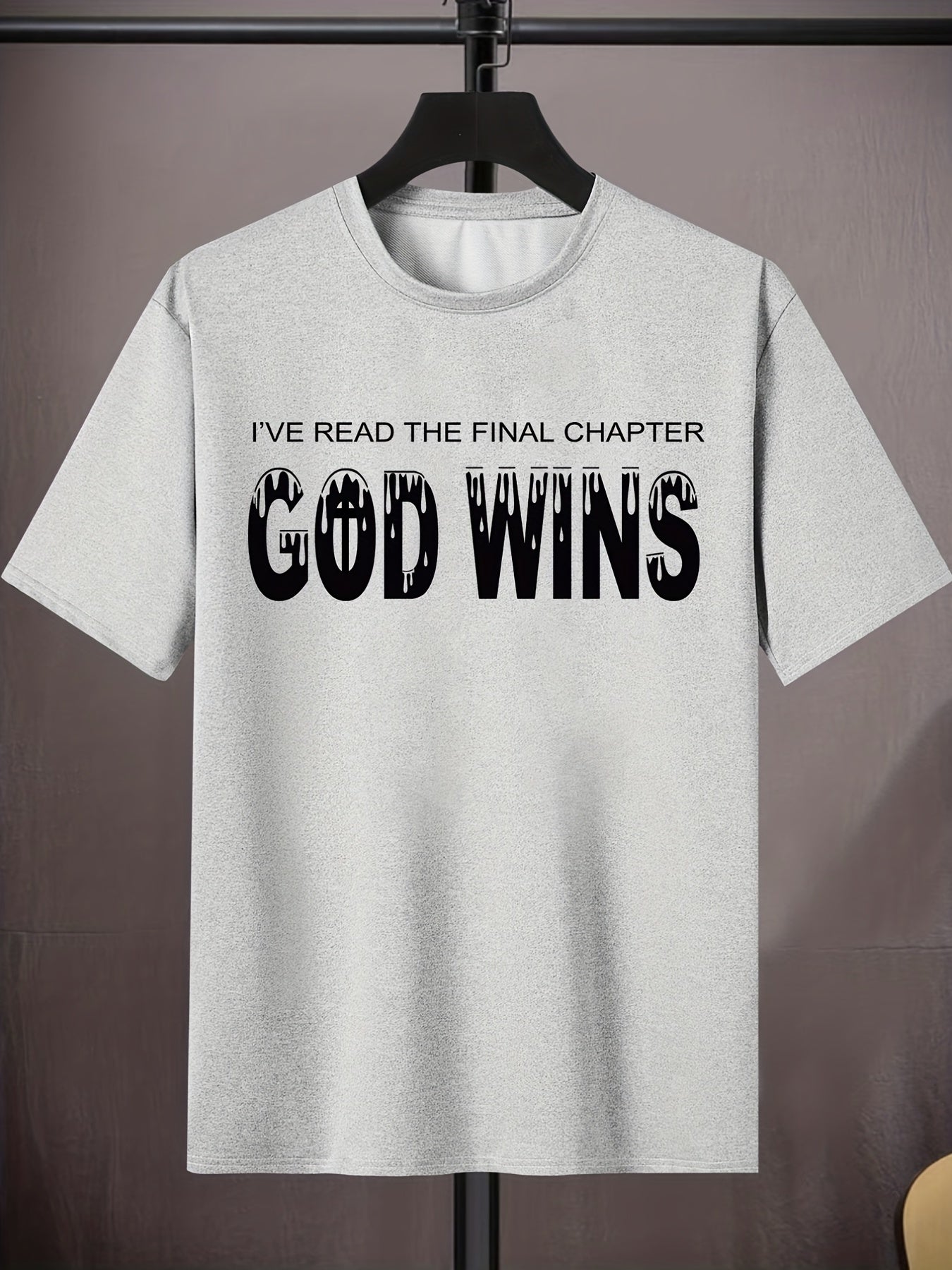 God Wins Men's Christian T-shirt claimedbygoddesigns