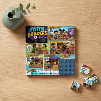Faith Builders Club – Building Block Puzzle Ornament - ClaimedbyGodDesigns