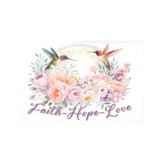 Faith Hope Love Christian Placemat 12’’ x 18’’ (Set of 6) - ClaimedbyGodDesigns