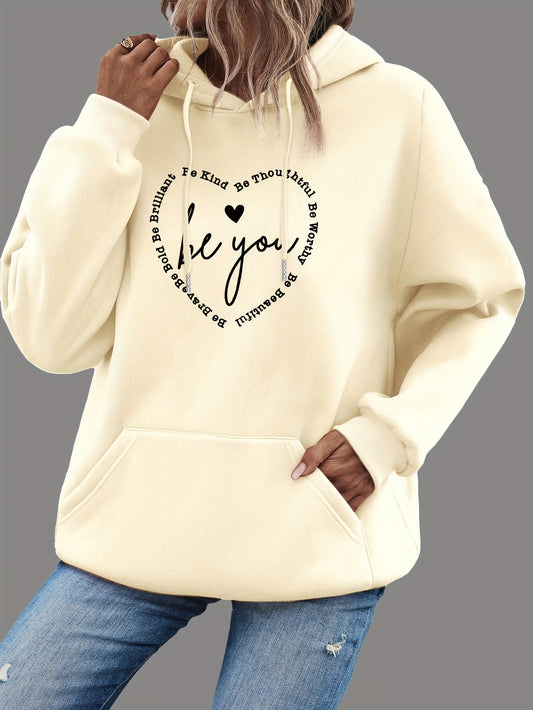 Be You Women's Christian Pullover Hooded Sweatshirt claimedbygoddesigns