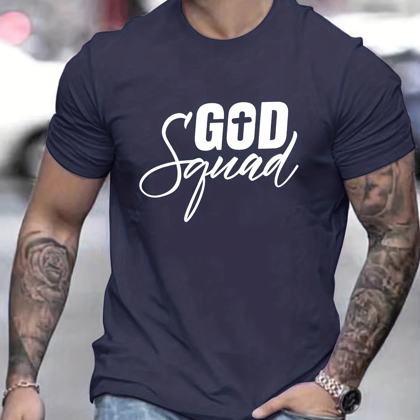 'God Squad Men's Christian T-shirt claimedbygoddesigns