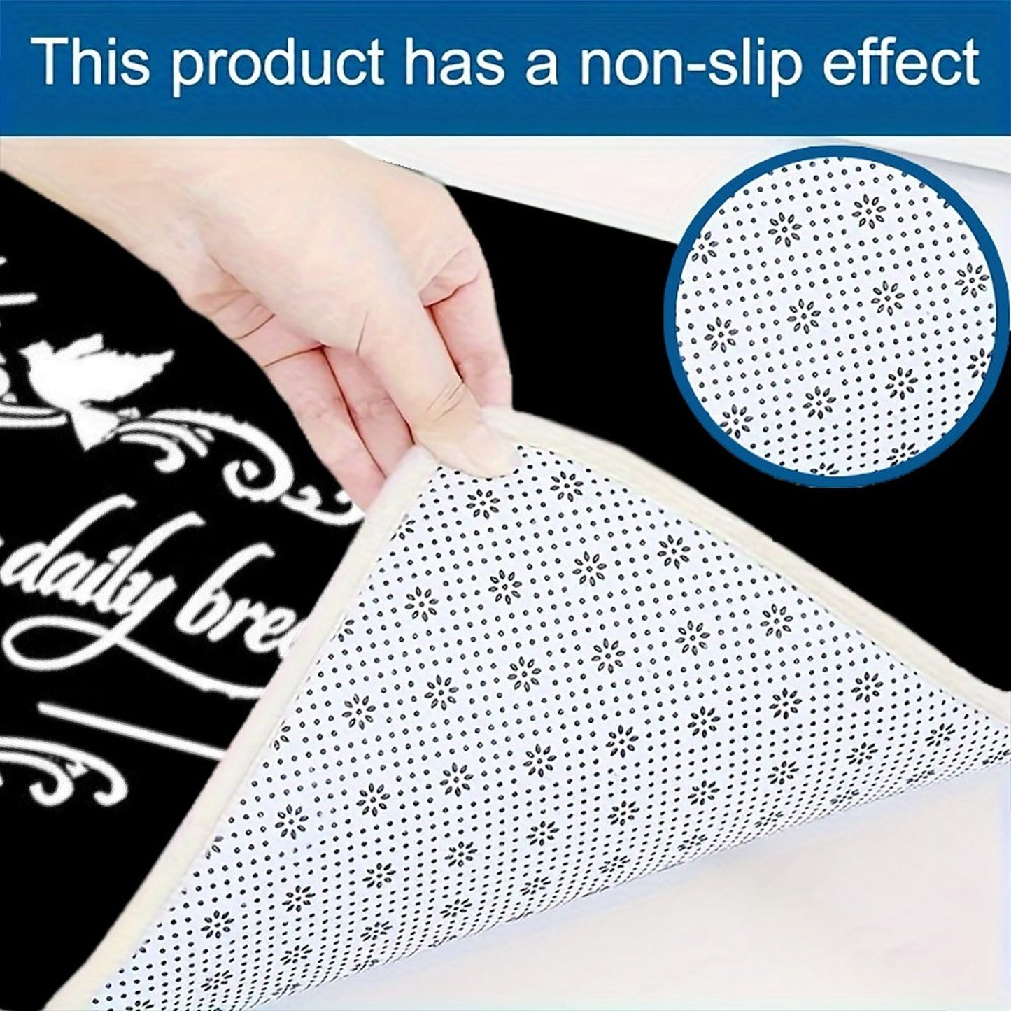 Matthew 6:11 — Give Us This Day Our Daily Bread Christian Kitchen Mat