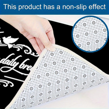 Matthew 6:11 — Give Us This Day Our Daily Bread Christian Kitchen Mat