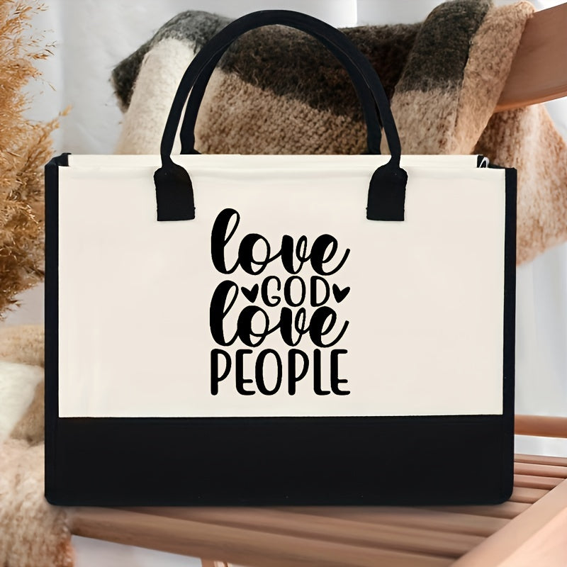 Be The Light/Gather Together Christian Tote Bag claimedbygoddesigns