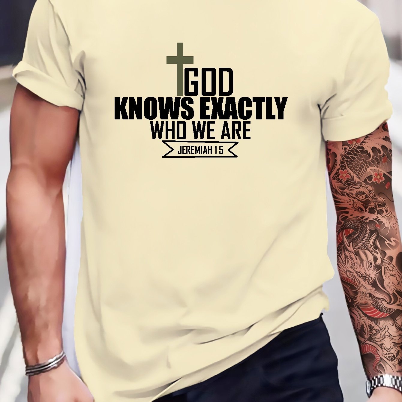 God Knows Exactly Who We Are Men's Christian T-shirt claimedbygoddesigns