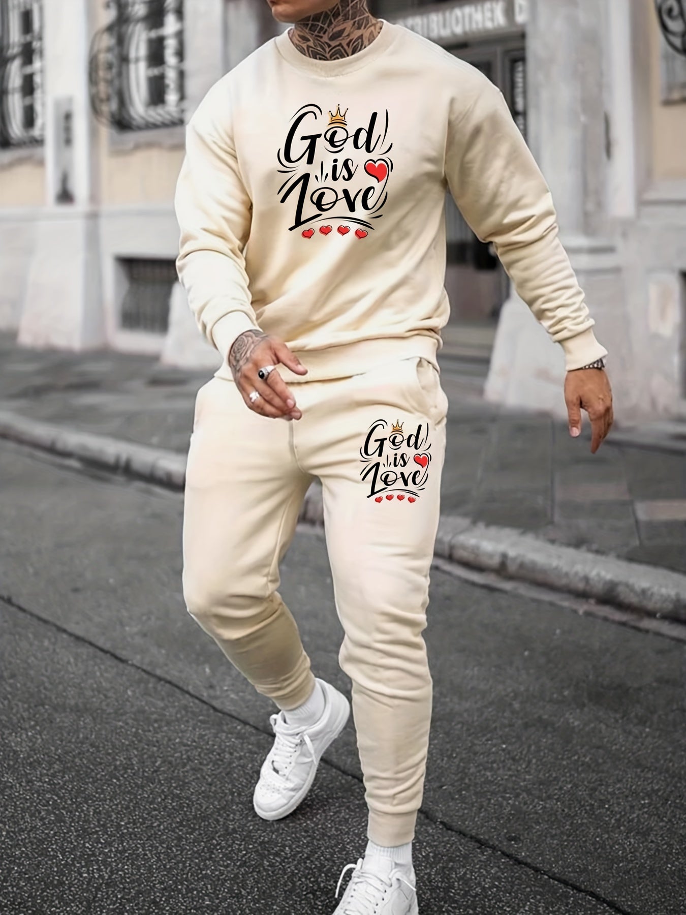 God Is Love Men's Christian Casual Outfit claimedbygoddesigns