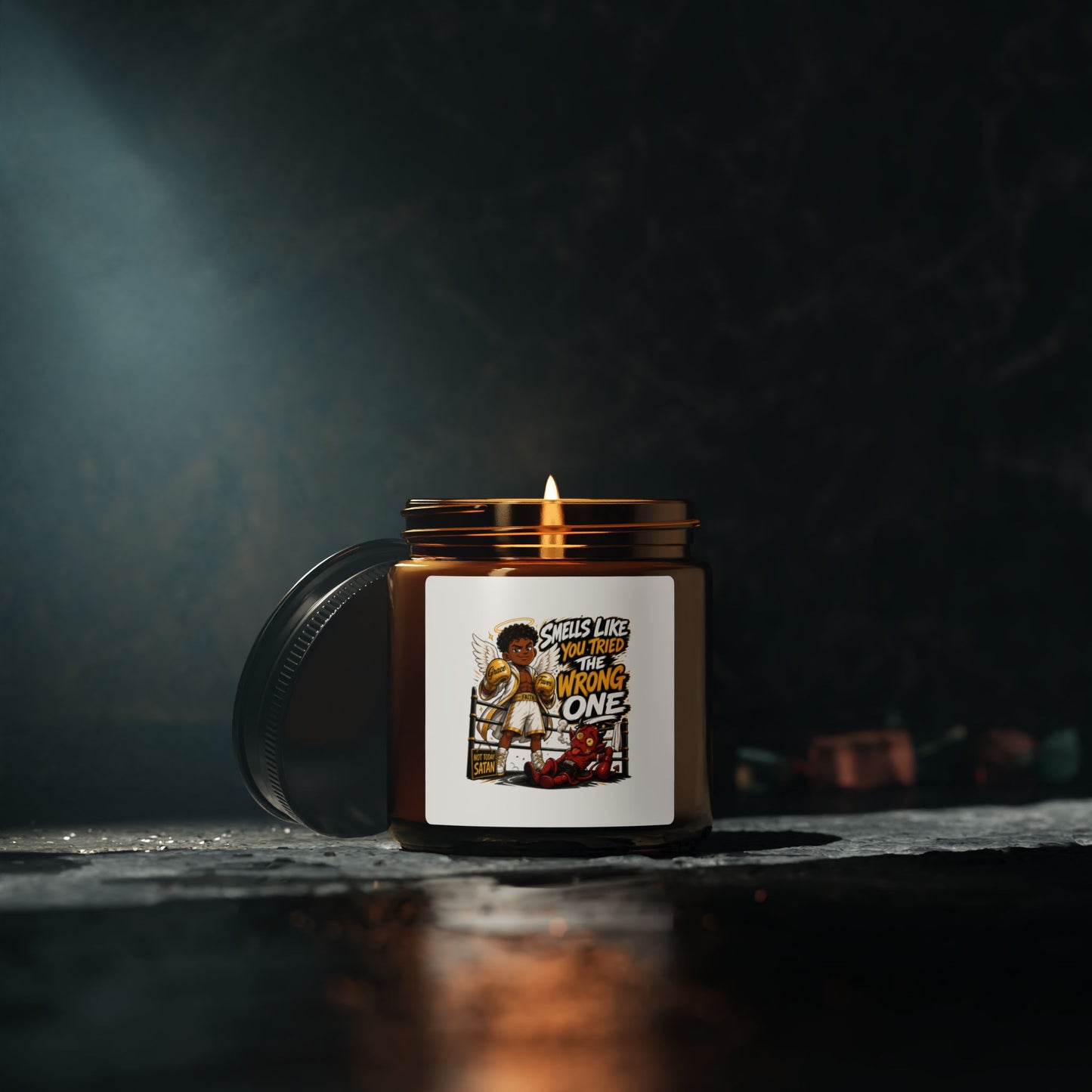 Soy Candle — 'Smells Like the Wrong One' Amber Jar Scented Candle
