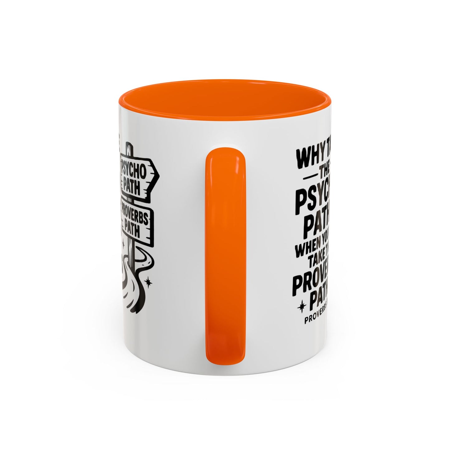 Inspirational Quote Accent Coffee Mug - Perfect Gift for Motivational Moments, Office Desk Essentials, Christian Gifts, Proverbs 3:5-6