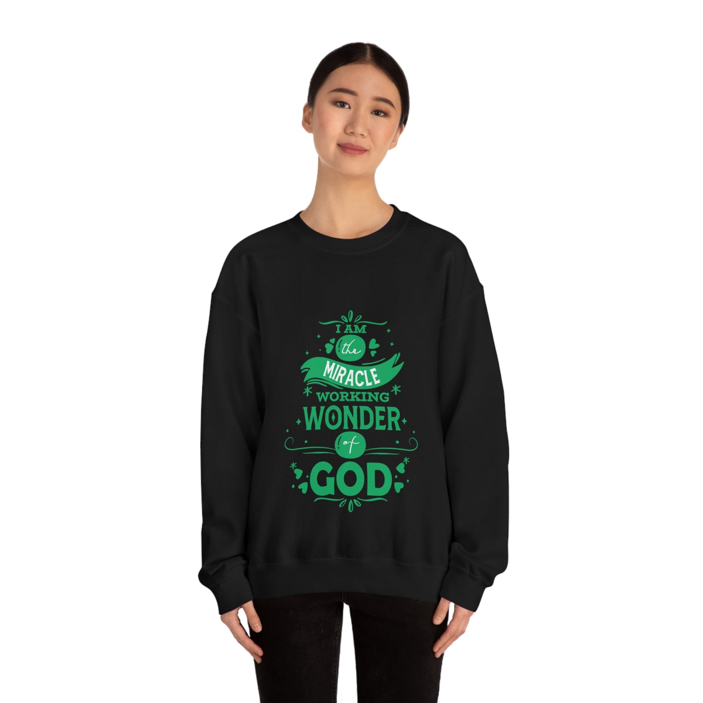 I Am The Miracle Working Wonder Of God Unisex Heavy Blend™ Crewneck Sweatshirt