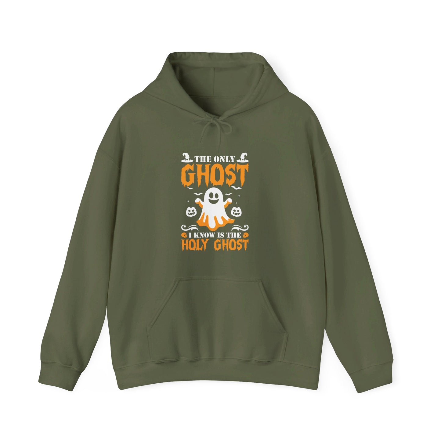 The Only Ghost I Know Is The Holy Ghost Halloween Unisex Christian Pullover Hooded Sweatshirt