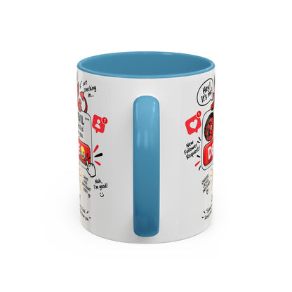 Decline the Devil Coffee Mug — "The Devil Has Requested to Follow You" (James 4:7)