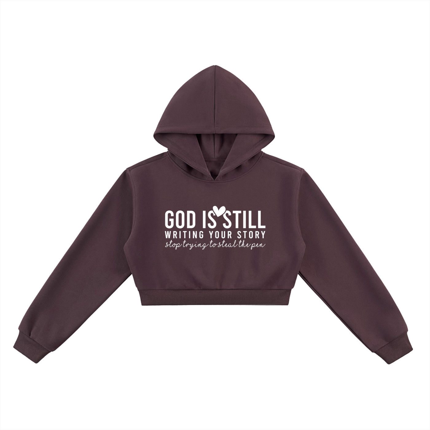 Trust Him He Is Still Writing Your Story Women's Christian Cropped Hooded Sweatshirt
