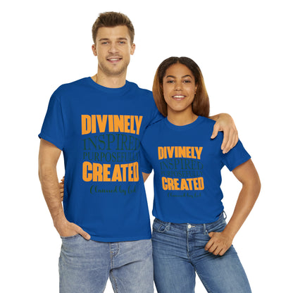 Divinely Inspired Purposefully Created Unisex Heavy Cotton Tee