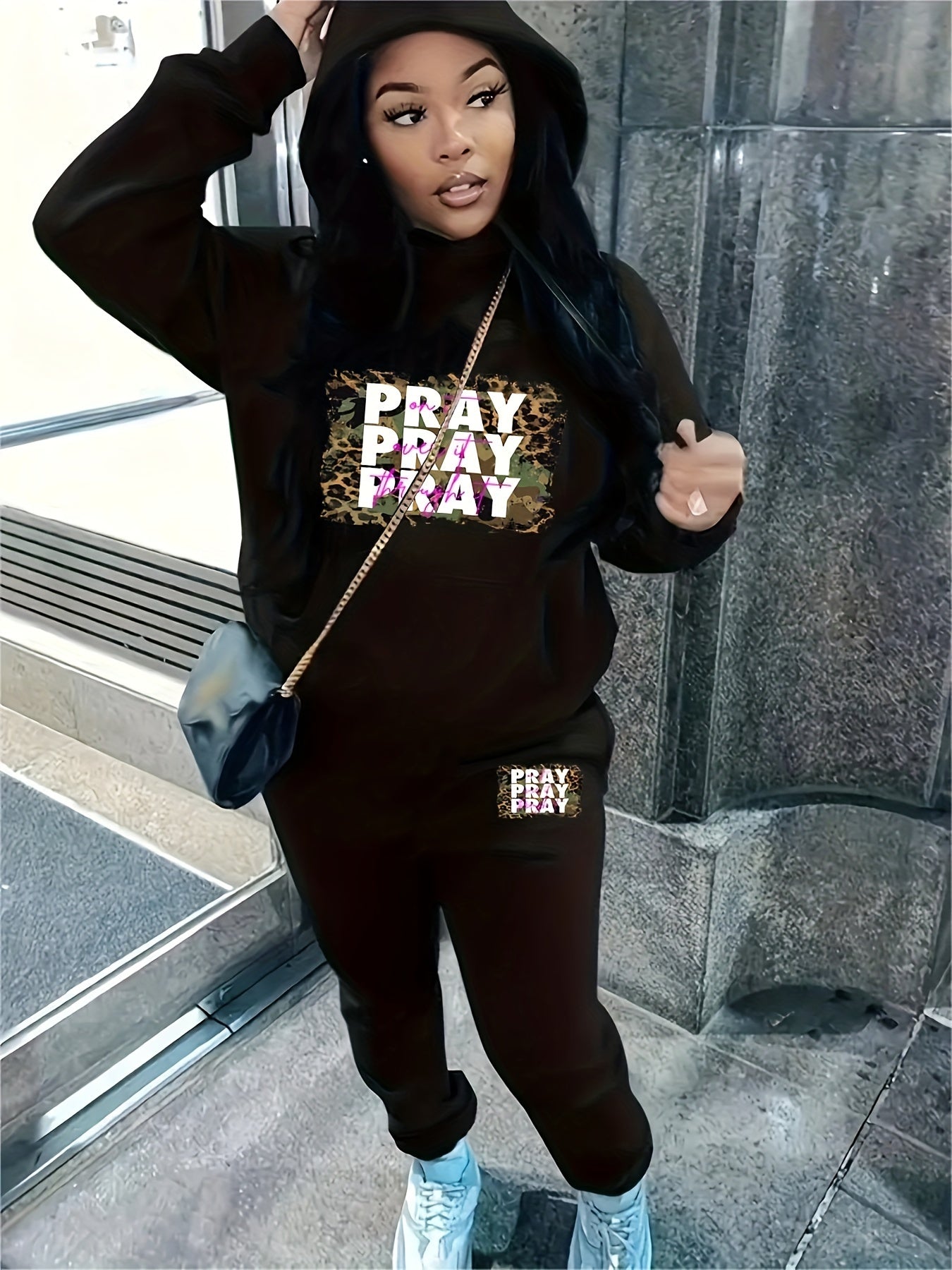Pray On It Pray Over It Pray Through It Women's Christian Casual Outfit claimedbygoddesigns