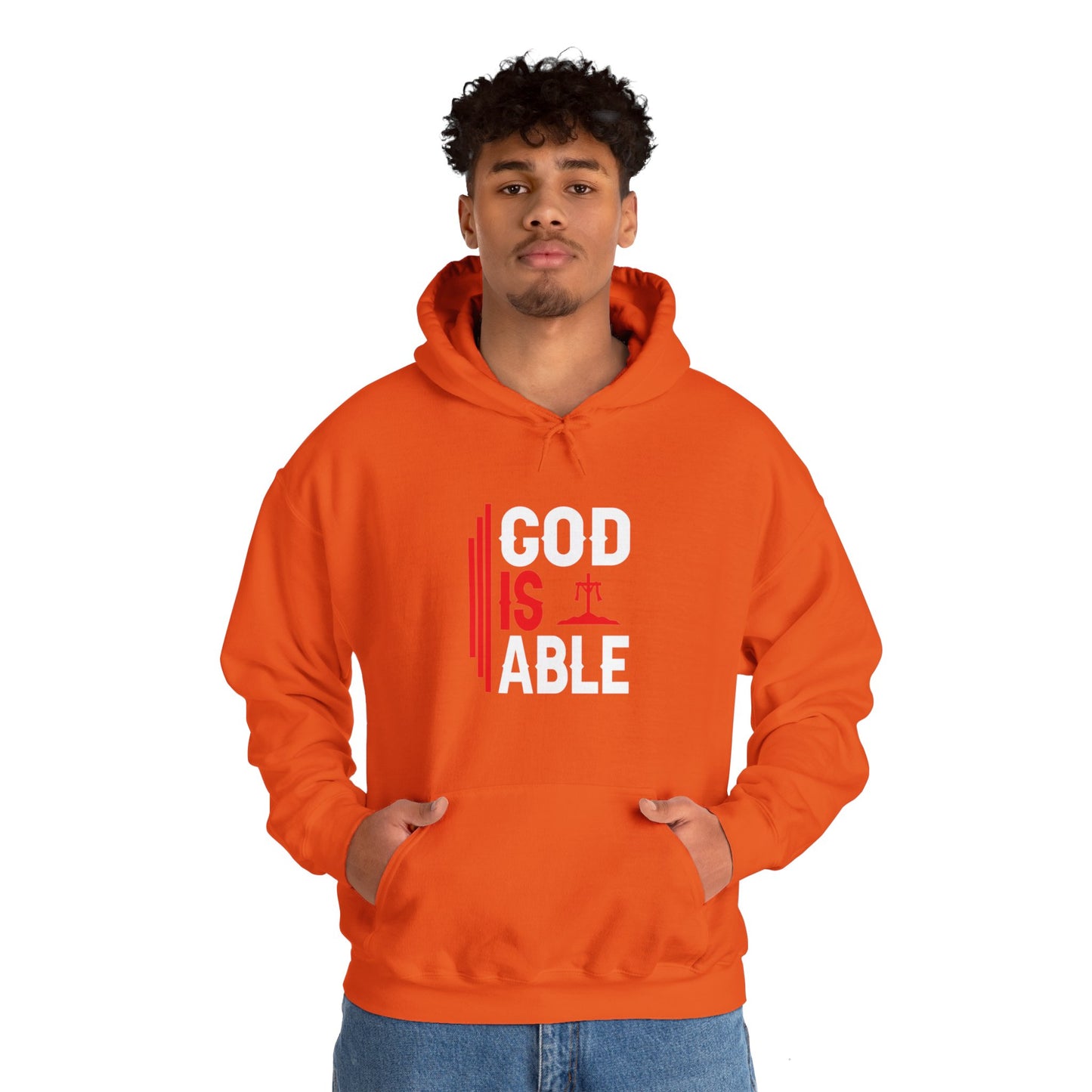 God Is Able Unisex Christian Hooded Pullover Sweatshirt