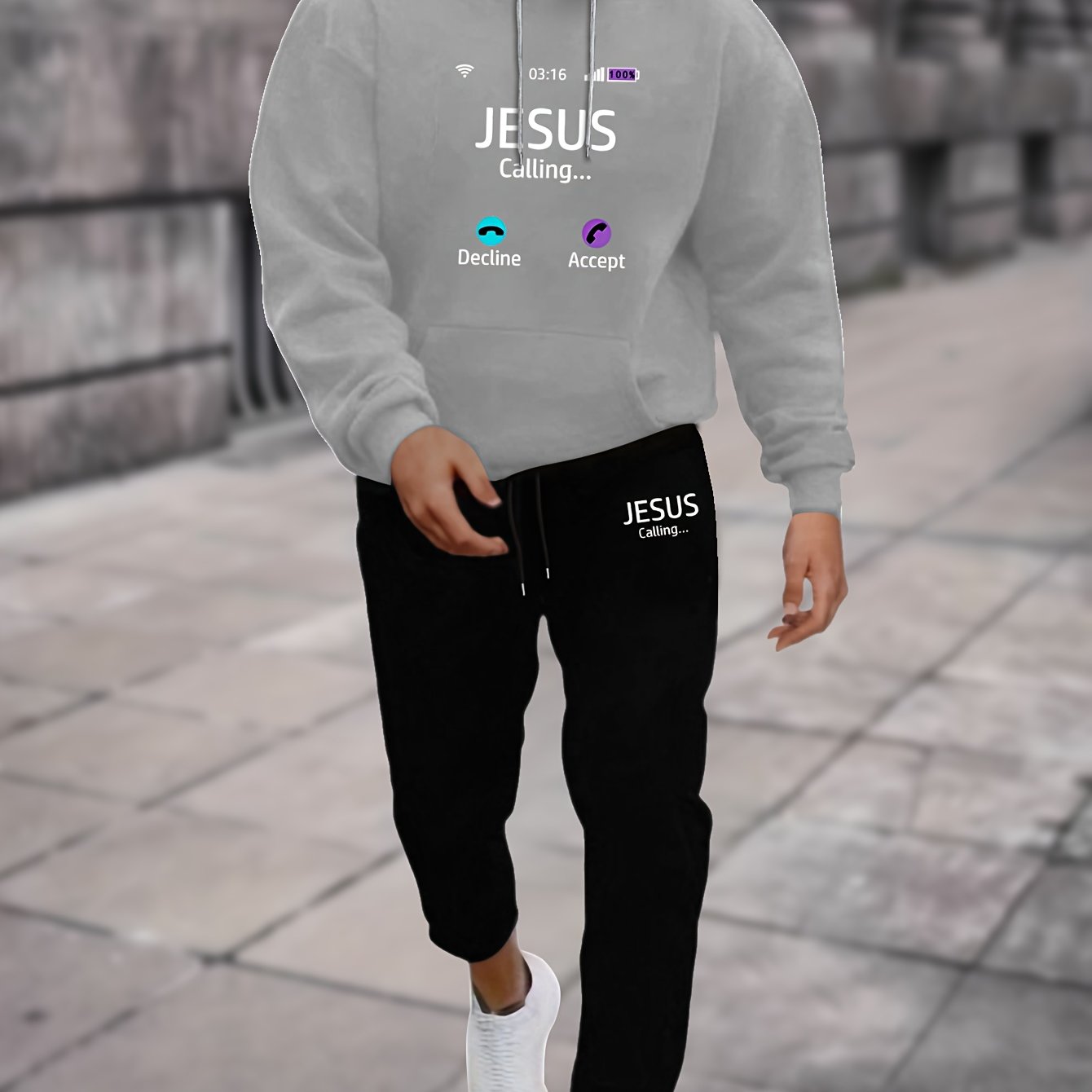 Jesus Calling Men's Christian Casual Outfit claimedbygoddesigns