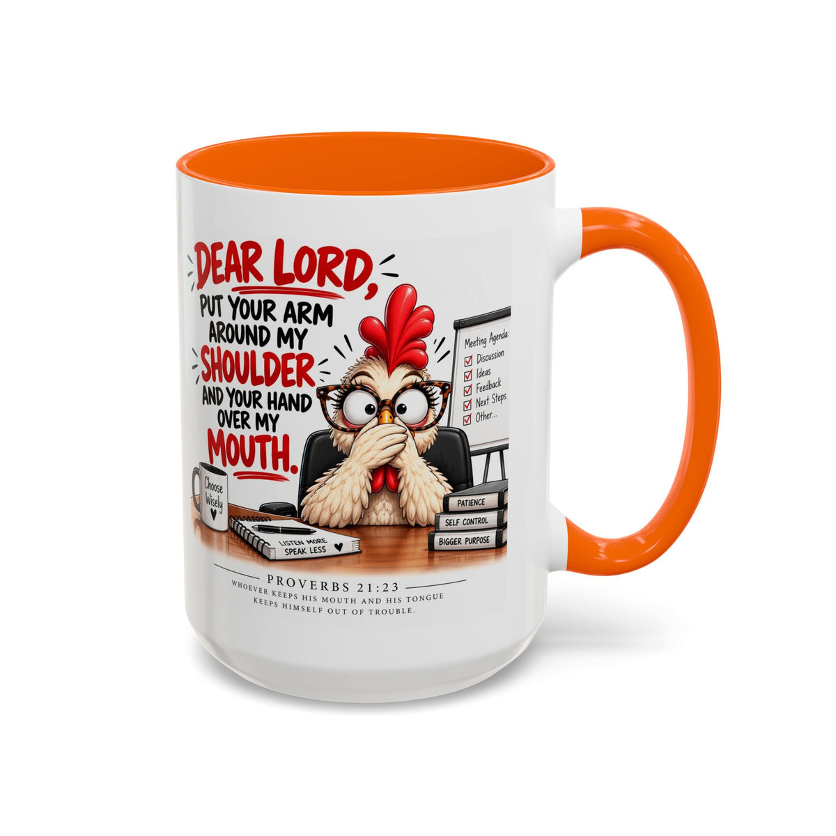 Christian Coffee Mug — "Dear Lord, Put Your Arm Around My Shoulder" Inspirational Ceramic Mug