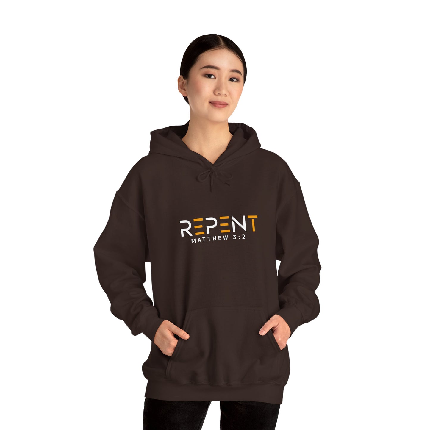 Repent Christian Unisex Hooded Pullover Sweatshirt