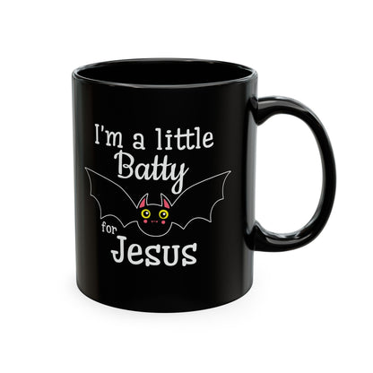 I'm a Little Batty for Jesus Mug – Christian Halloween Ceramic Coffee Cup