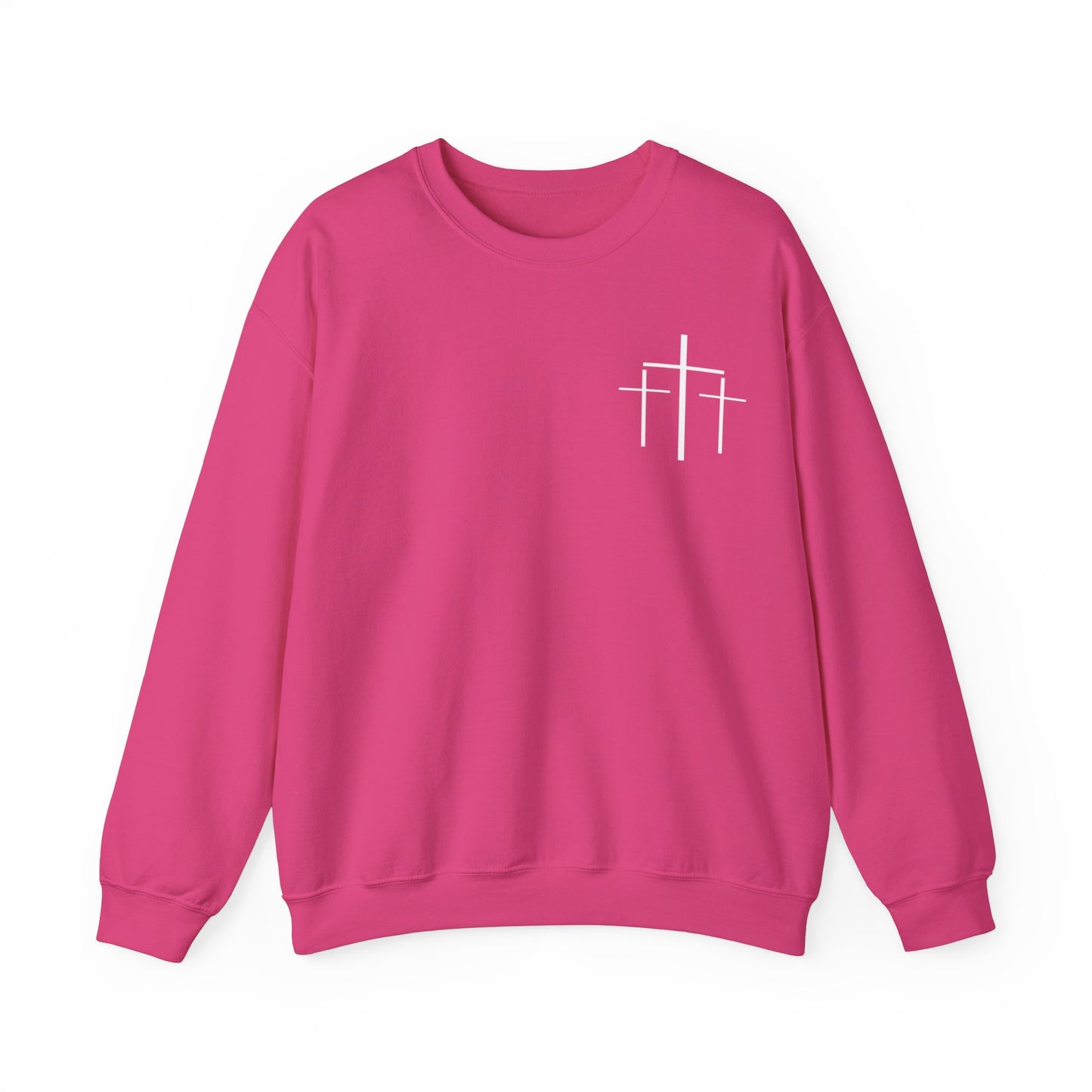 Faith Over Fear 3 Crosses  Unisex Heavy Blend™ Crewneck Christian Sweatshirt