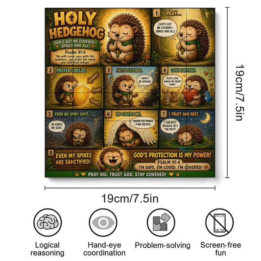 Holy Hedgehog – Building Block Puzzle Ornament - ClaimedbyGodDesigns