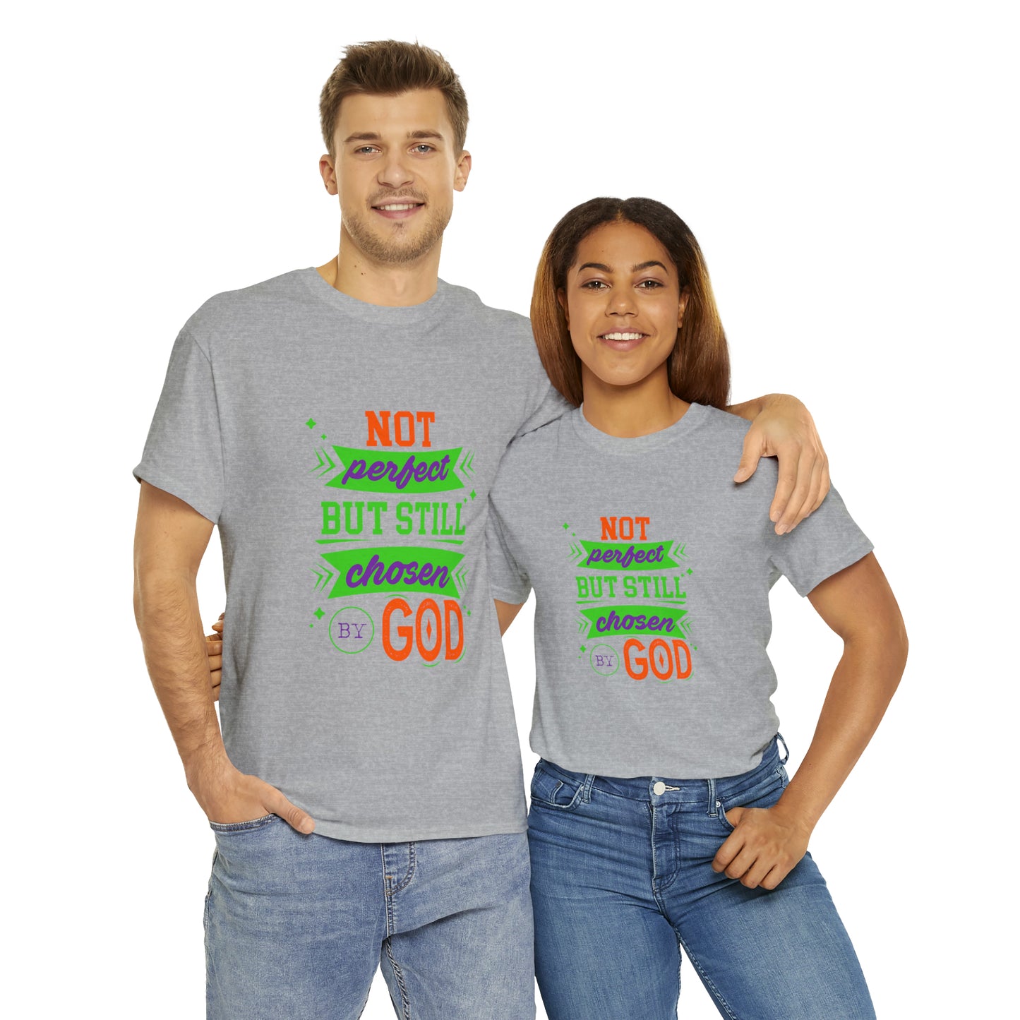 Not Perfect But Still Chosen By God Unisex Heavy Cotton Tee