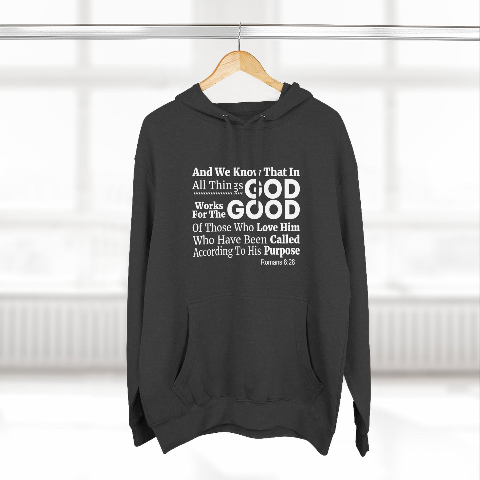 Inspirational Three - Panel Fleece Unisex Hoodie, Christian Apparel, Cozy Sweatshirt, Gift for Believers, Scripture Hoodie - ClaimedbyGodDesigns