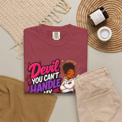 Devil You Can't Handle My Glow Up T-Shirt — Angel Girl Graphic Tee - ClaimedbyGodDesigns