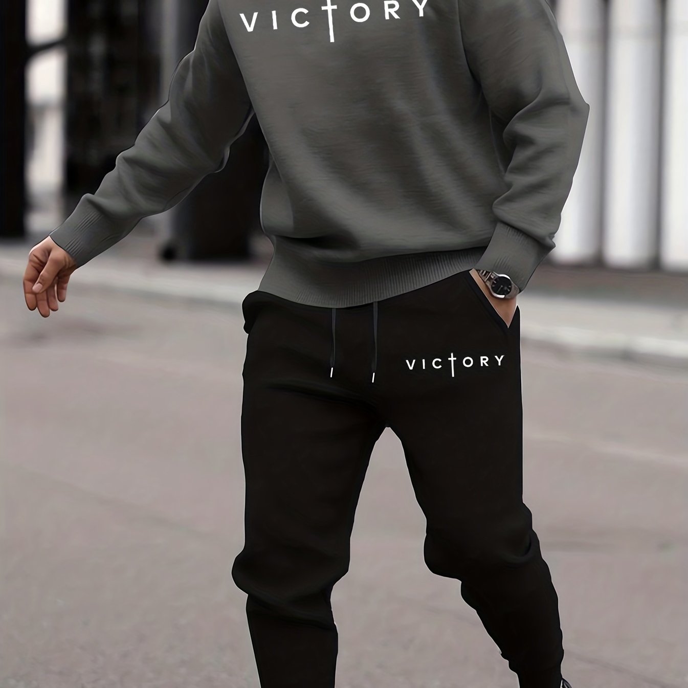 Victory In The Cross Men's Christian Casual Outfit claimedbygoddesigns
