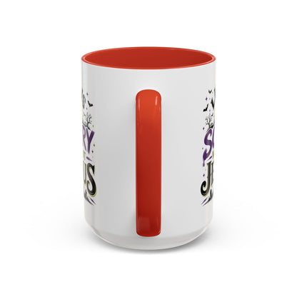 Coffee Mug — “Life Is Scary Without Jesus” Halloween Christian Accent Mug (11/15oz)