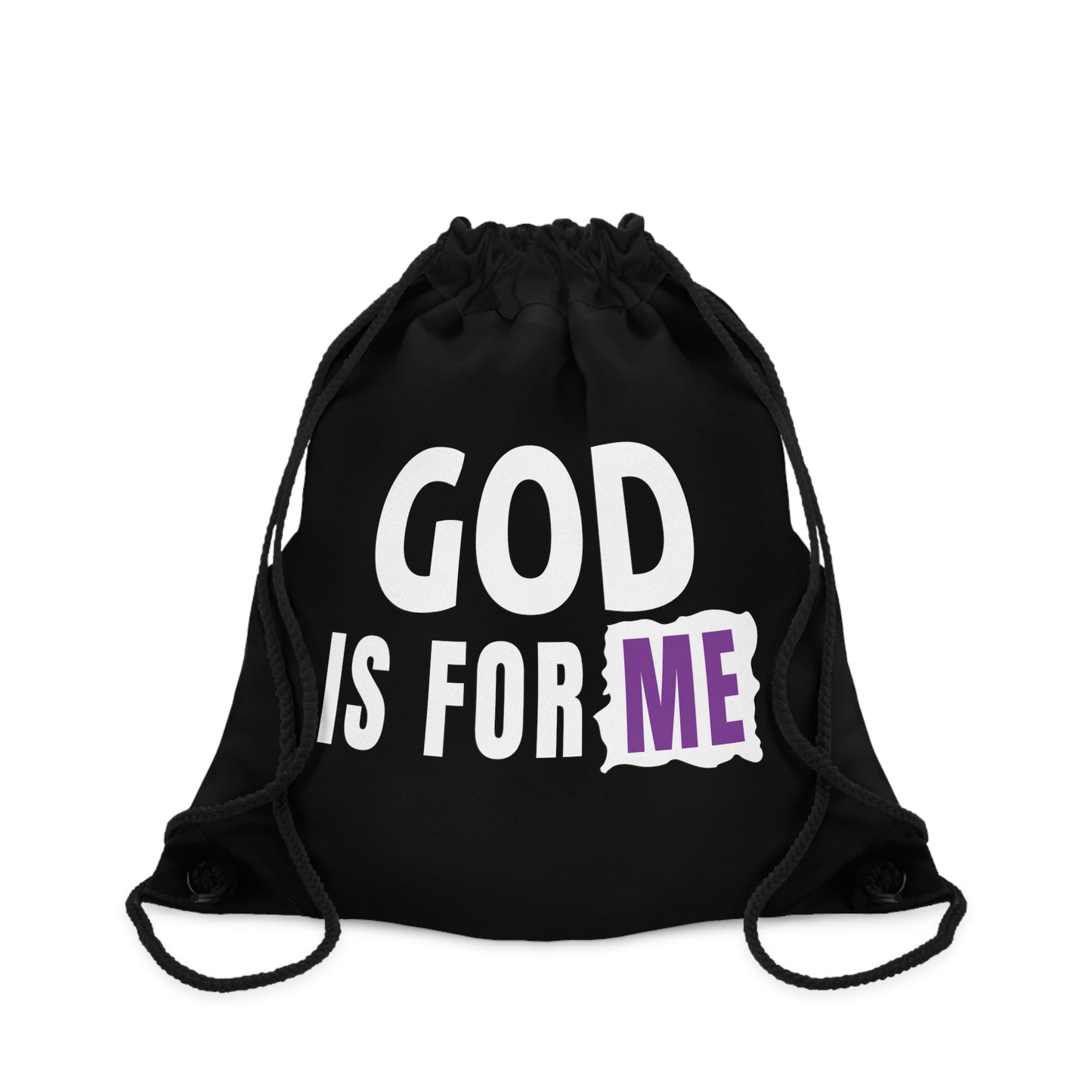 God Is For Me Christian Drawstring Bag Printify