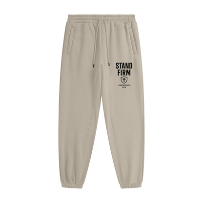 Stand Firm Unisex (men women) Heavyweight Fleece Sweatpants(Joggers) - ClaimedbyGodDesigns
