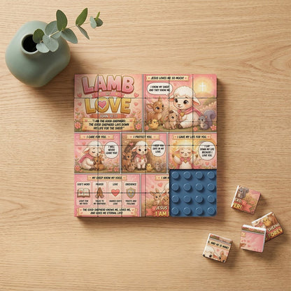 Lamb of Love – Building Block Puzzle Ornament - ClaimedbyGodDesigns