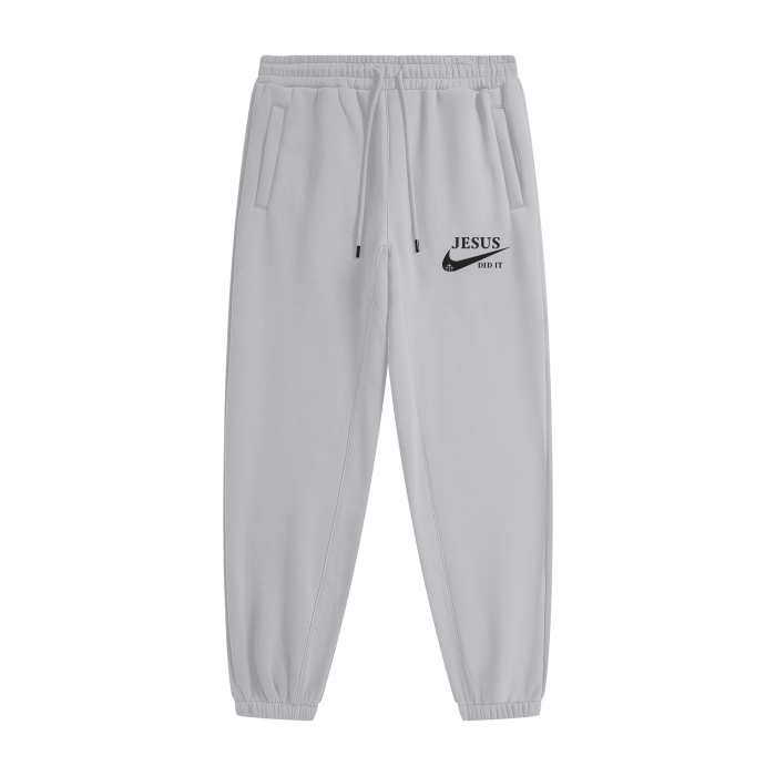 Jesus Did It (Like Nike) Unisex (Men Women) Christian Fleece Sweatpants (Joggers)