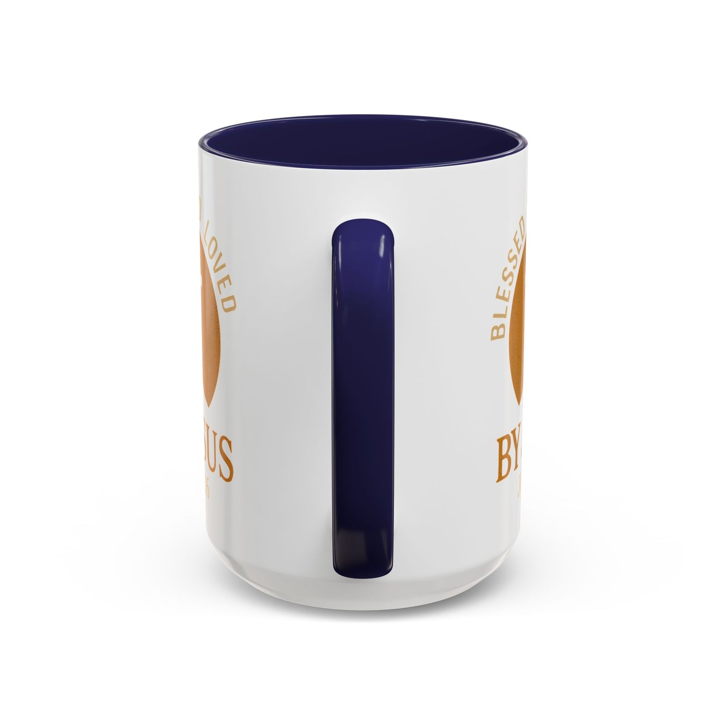 Inspirational Accent Coffee Mug - Blessed, Saved, Loved by Him | John 3:16