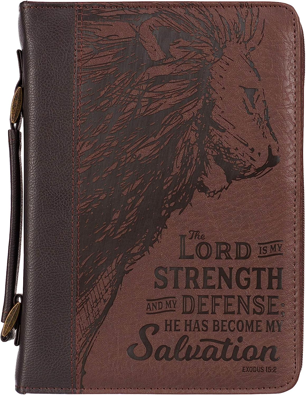 Exodus 15:2 The Lord Is My Strength And Defense Christian Bible Cover claimedbygoddesigns